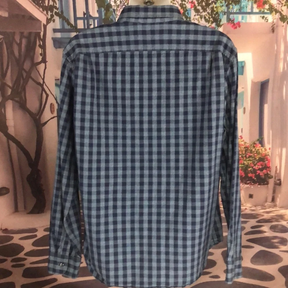 J. Crew Blue Checkered Gingham Button Down Shirt